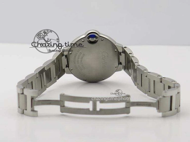 Ballon Bleu V6F Best Edition 33mm SS White Textured Dial On SS Bracelet Ronda Quartz Trendy 6354