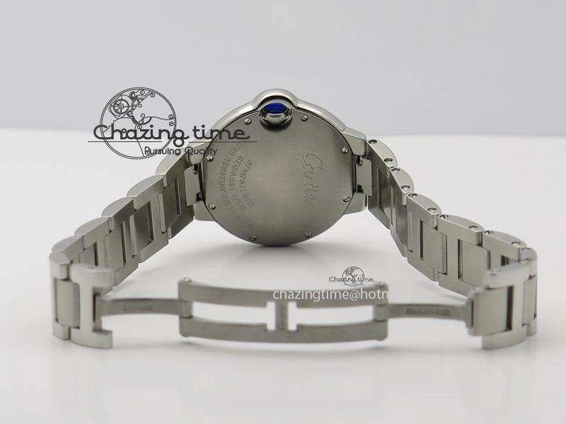 Ballon Bleu V6F Best Edition 33mm SS White Textured Dial On SS Bracelet Ronda Quartz Trendy 6354