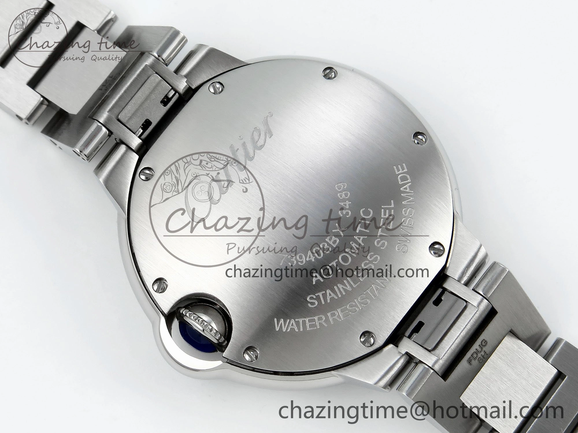 Ballon Bleu WSBB0044 33mm SS CHF 1:1 Best Edition Pink Textured Dial on SS Bracelet SEIKO NH05A TopPick 10076