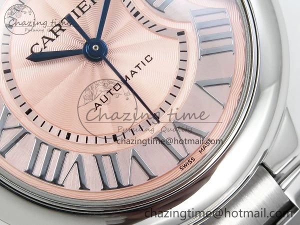 Ballon Bleu WSBB0044 33mm SS CHF 1:1 Best Edition Pink Textured Dial on SS Bracelet SEIKO NH05A TopPick 10076