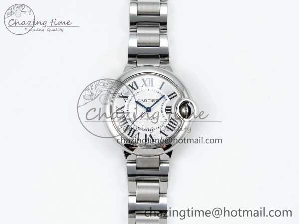 Ballon Bleu WSBB0044 33mm SS CHF 1:1 Best Edition White Textured Dial on SS Bracelet SEIKO NH05A Trendy 6047