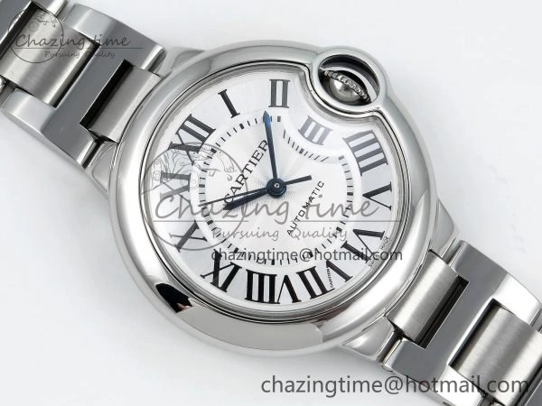 Ballon Bleu WSBB0044 33mm SS CHF 1:1 Best Edition White Textured Dial on SS Bracelet SEIKO NH05A Trendy 6047