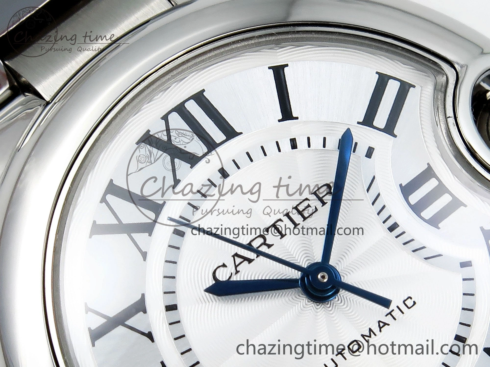 Ballon Bleu WSBB0044 33mm SS CHF 1:1 Best Edition White Textured Dial on SS Bracelet SEIKO NH05A Trendy 6047