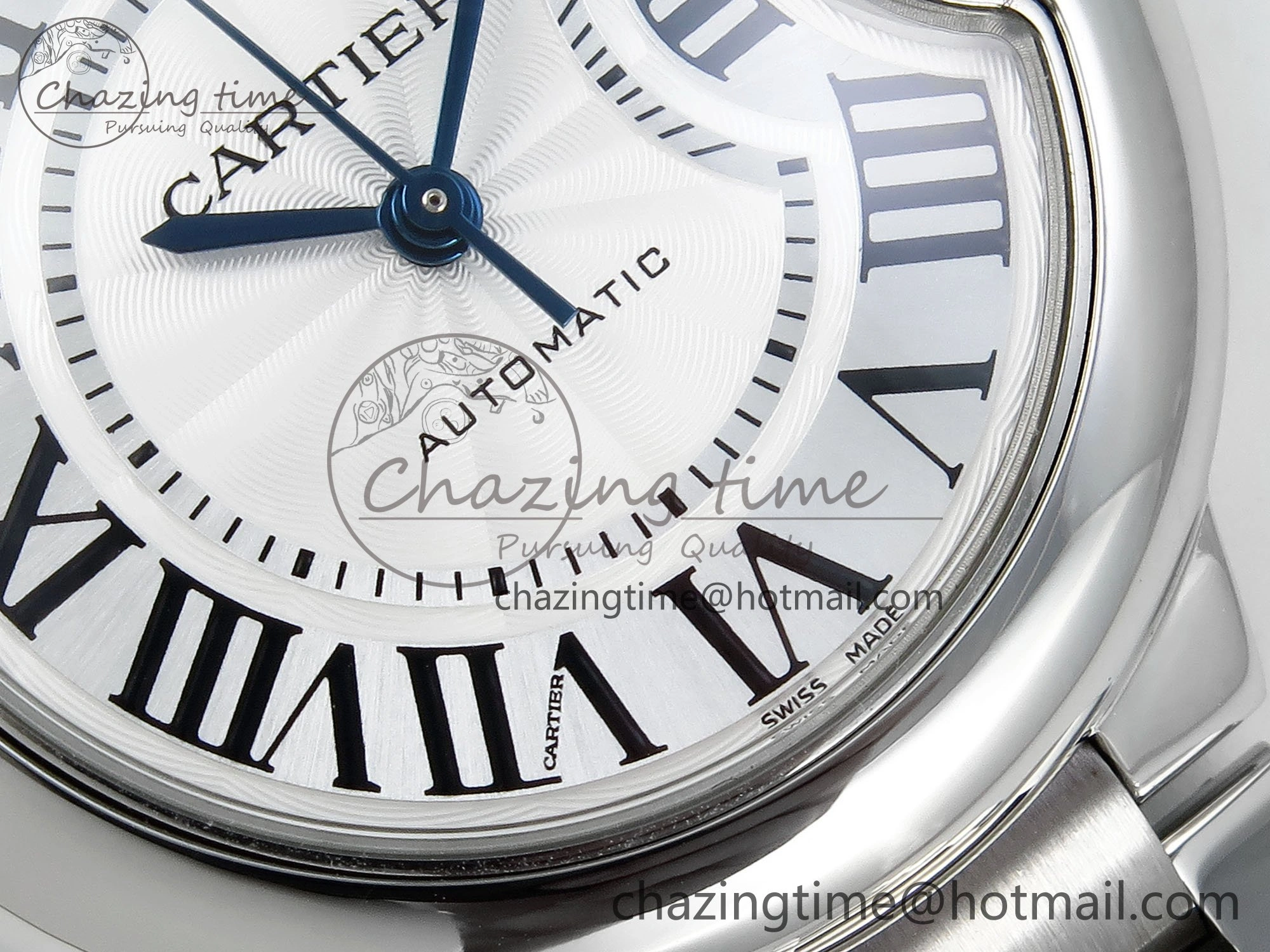 Ballon Bleu WSBB0044 33mm SS CHF 1:1 Best Edition White Textured Dial on SS Bracelet SEIKO NH05A Trendy 6047