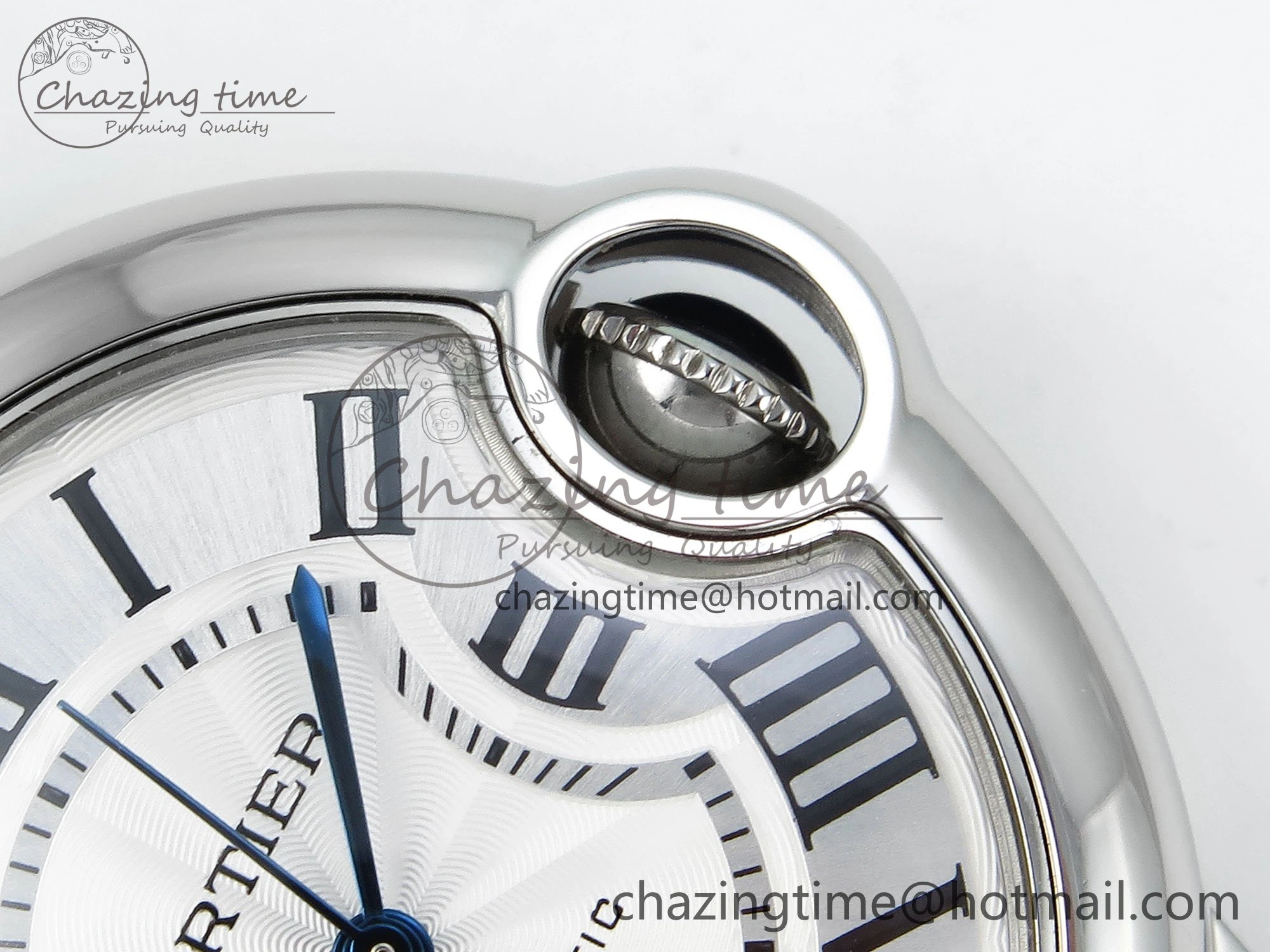 Ballon Bleu WSBB0044 33mm SS CHF 1:1 Best Edition White Textured Dial on SS Bracelet SEIKO NH05A Trendy 6047