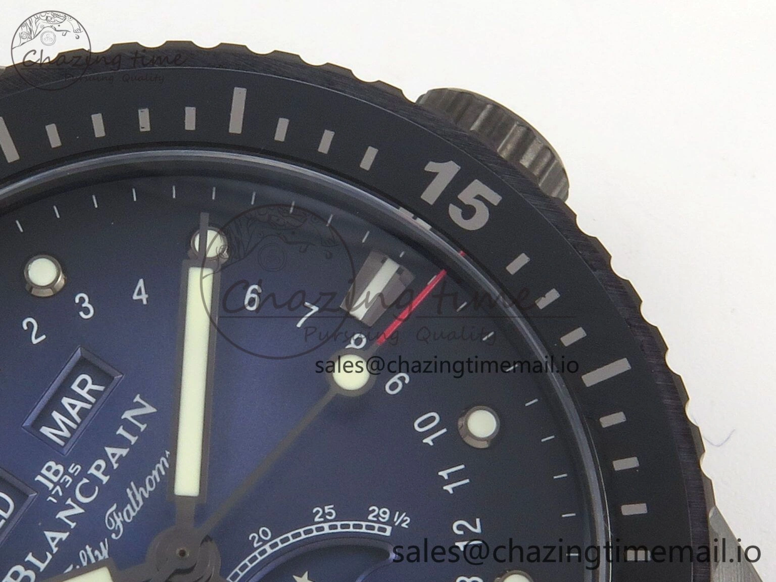 Bathyscaphe 43mm Ceramic DDDF 1:1 Best Edition Blue Dial on Blue Nylon Strap A Thermal 4224
