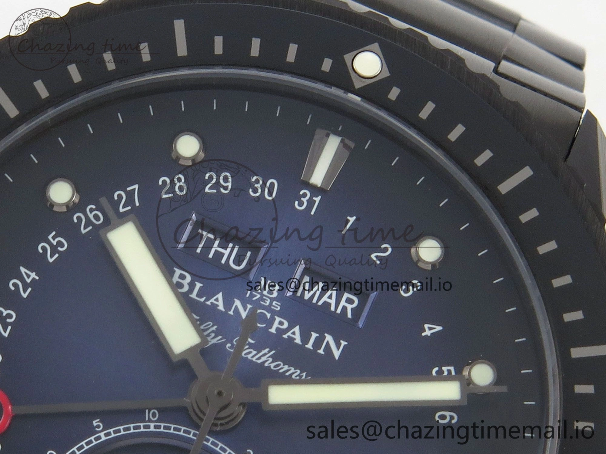Reliable Bathyscaphe 43mm Ceramic DDDF 1:1 Best Edition Blue Dial on Ceramic Bracelet A 5255