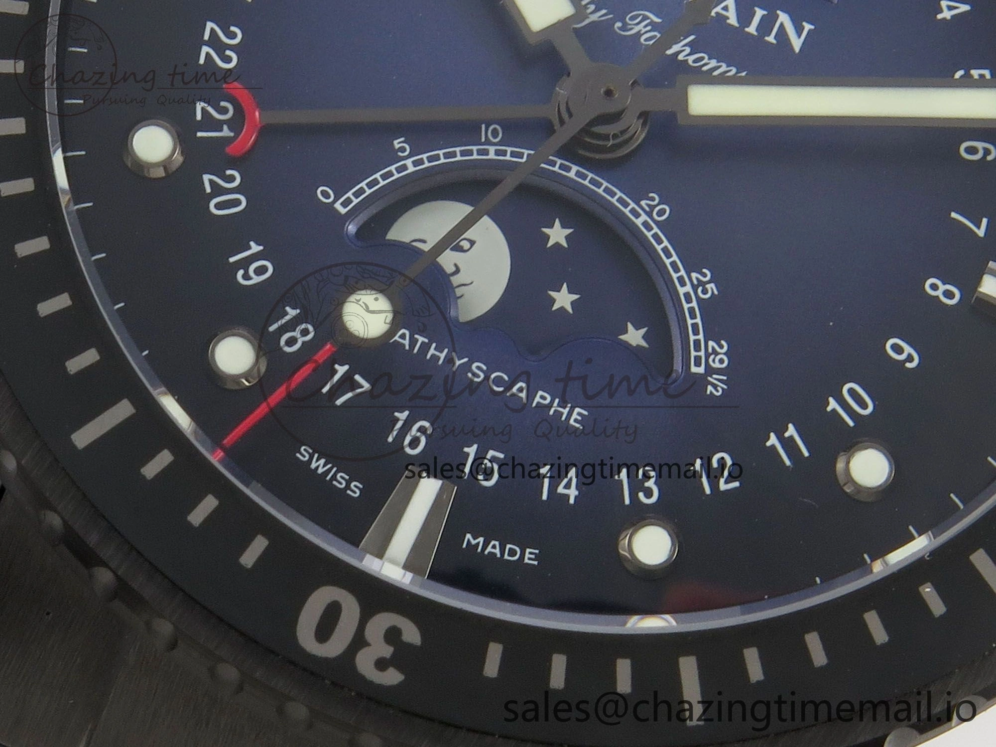 Reliable Bathyscaphe 43mm Ceramic DDDF 1:1 Best Edition Blue Dial on Ceramic Bracelet A 5255