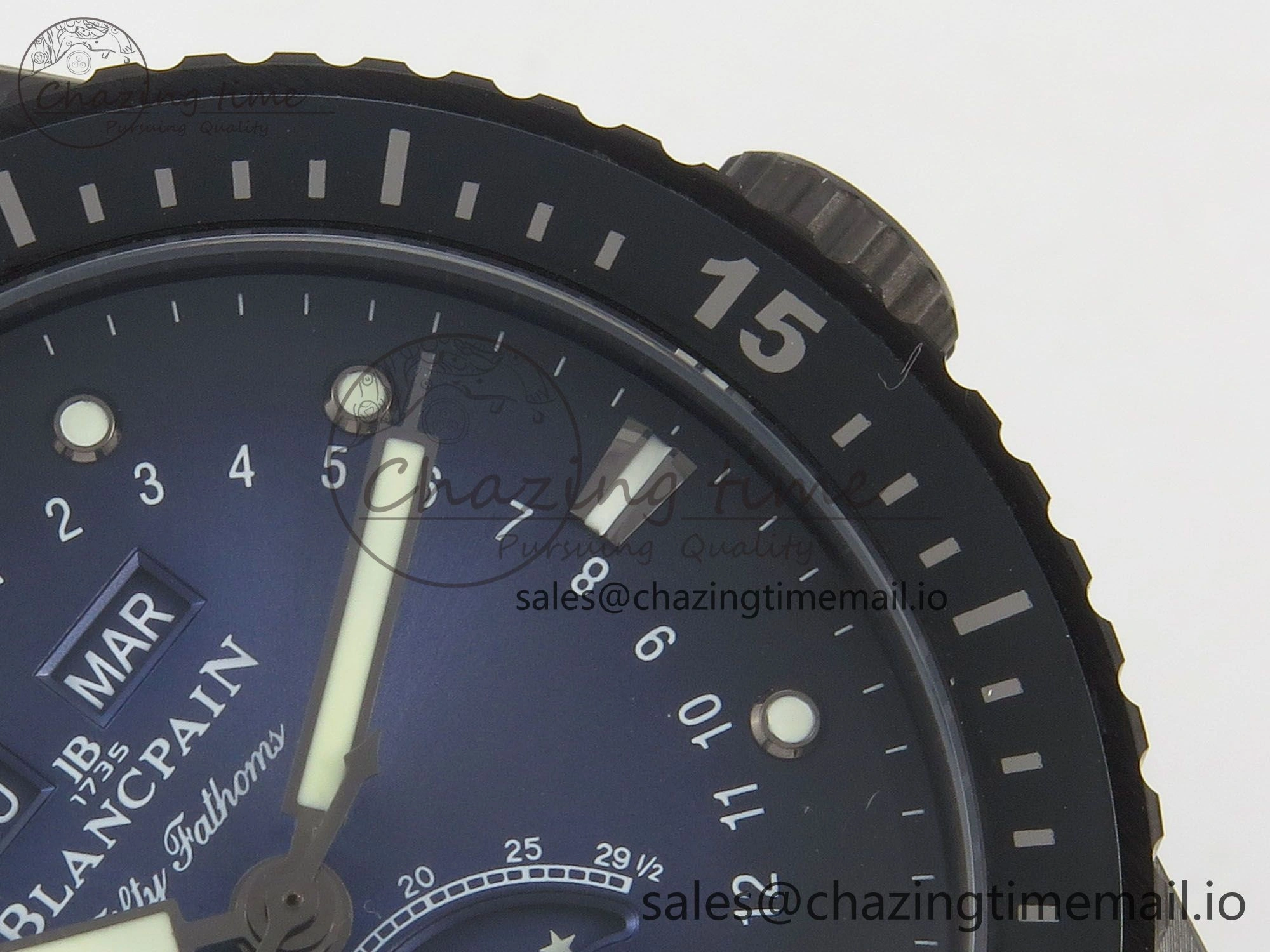 Reliable Bathyscaphe 43mm Ceramic DDDF 1:1 Best Edition Blue Dial on Ceramic Bracelet A 5255