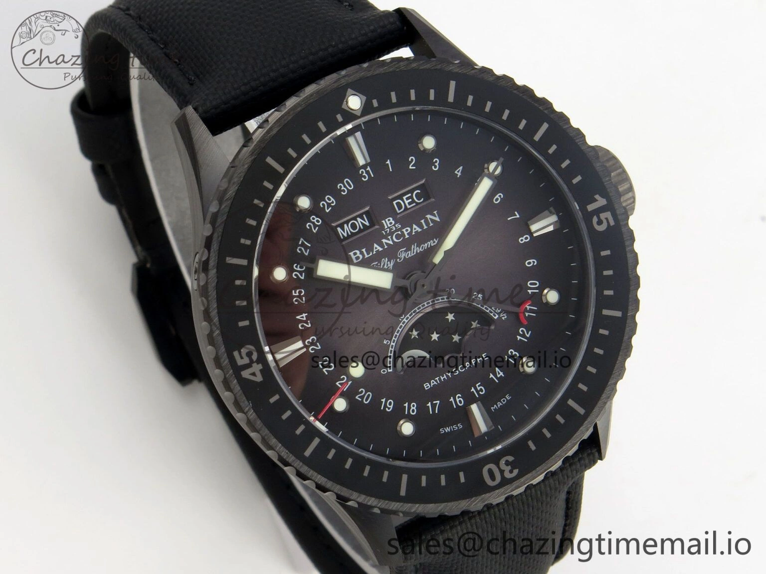 Bathyscaphe 43mm Ceramic DDDF 1:1 Best Edition Gray Dial on Black Nylon Strap A WeatherProof 4225