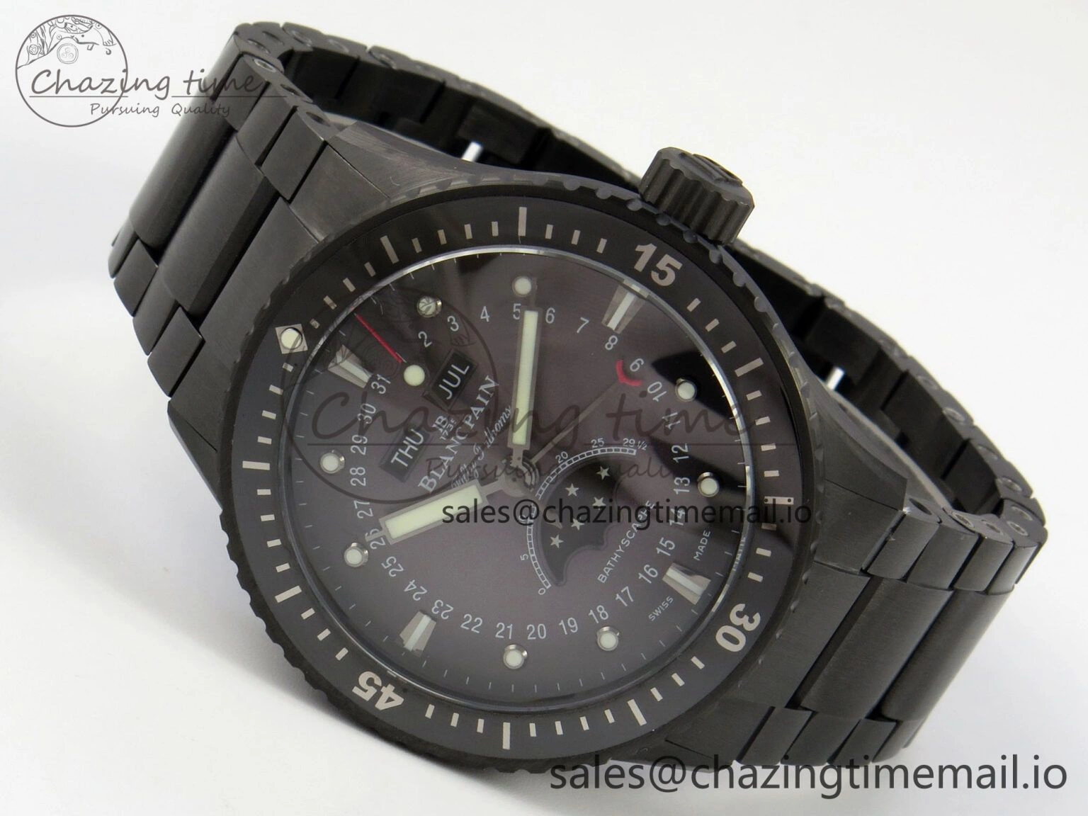 ModernLook Bathyscaphe 43mm Ceramic DDDF 1:1 Best Edition Gray Dial on Ceramic Bracelet A 5253