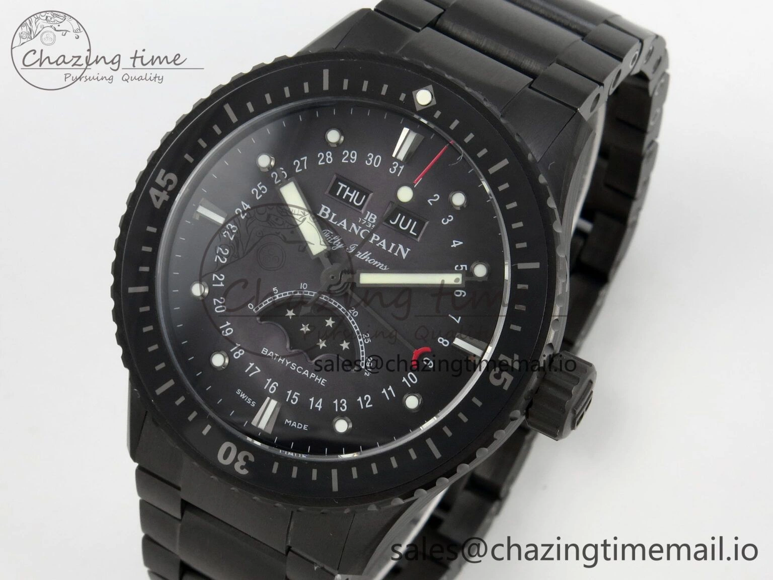 ModernLook Bathyscaphe 43mm Ceramic DDDF 1:1 Best Edition Gray Dial on Ceramic Bracelet A 5253