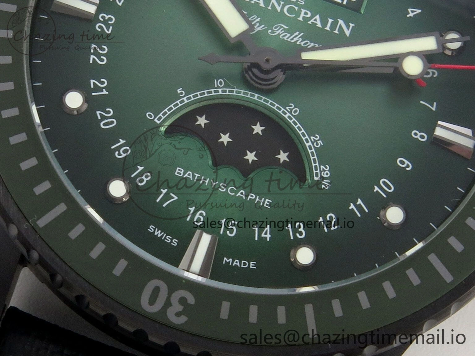 Packable Bathyscaphe 43mm Ceramic DDDF 1:1 Best Edition Green Dial on Black Nylon Strap A 5252