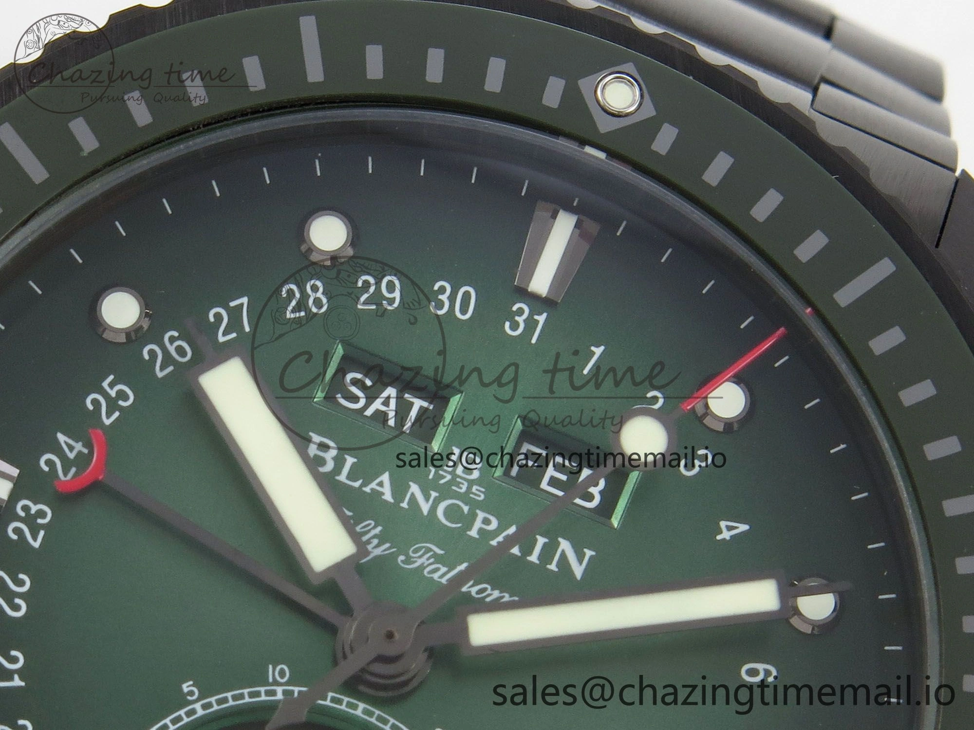 Bathyscaphe 43mm Ceramic DDDF 1:1 Best Edition Green Dial on Ceramic Bracelet A ComfortFit 5254