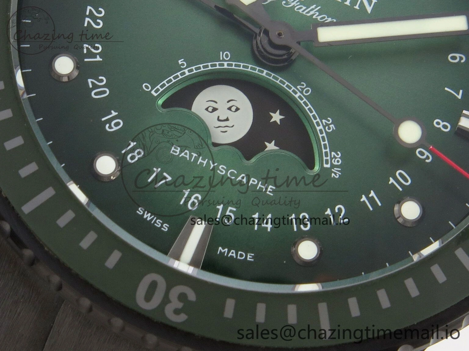 Bathyscaphe 43mm Ceramic DDDF 1:1 Best Edition Green Dial on Ceramic Bracelet A ComfortFit 5254