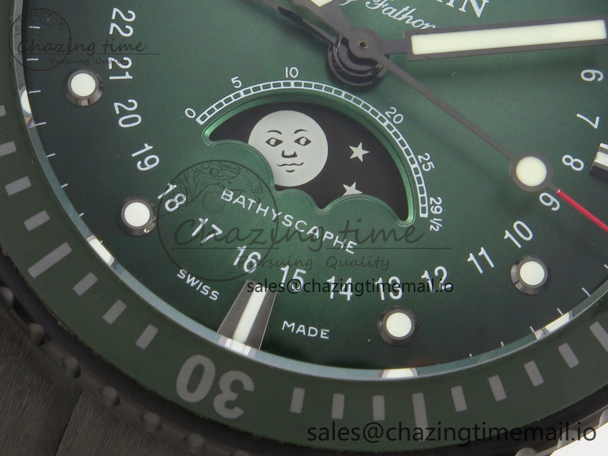 Bathyscaphe 43mm Ceramic DDDF 1:1 Best Edition Green Dial on Ceramic Bracelet A ComfortFit 5254