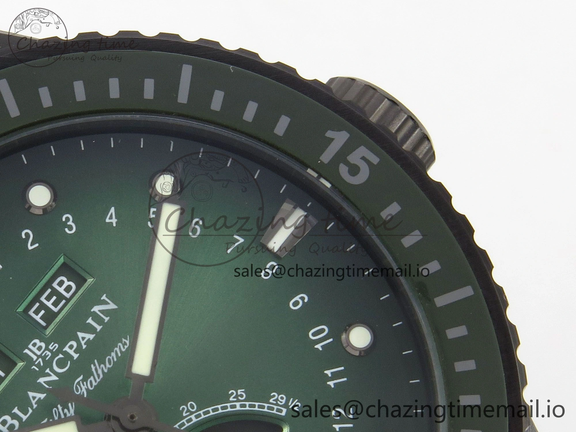Bathyscaphe 43mm Ceramic DDDF 1:1 Best Edition Green Dial on Ceramic Bracelet A ComfortFit 5254