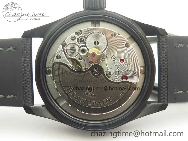 Durable Bathyscaphe DLC ZF 11 Best Edition Black Dial on Black Sail-Canvas Strap A1315 (Free Rubber Strap) 5283
