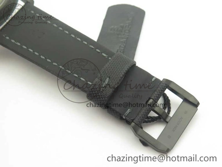 Durable Bathyscaphe DLC ZF 11 Best Edition Black Dial on Black Sail-Canvas Strap A1315 (Free Rubber Strap) 5283
