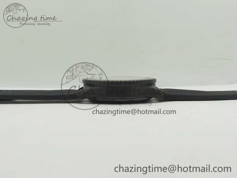 Durable Bathyscaphe DLC ZF 11 Best Edition Black Dial on Black Sail-Canvas Strap A1315 (Free Rubber Strap) 5283