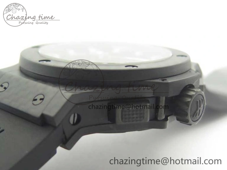Big Bang 44mm Full Carbon Fiber 3AF Skeleton Dial on Black Rubber Strap HUB Sophisticated 6893