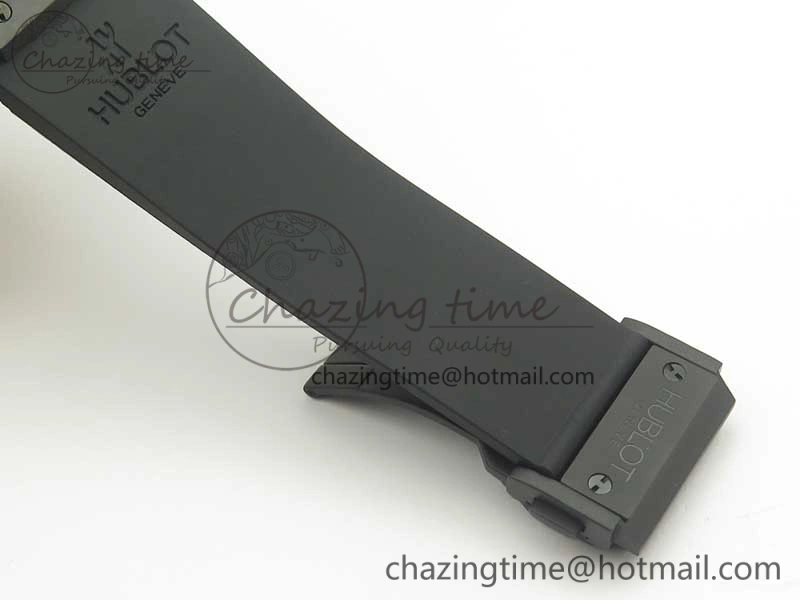 Big Bang 44mm Full Carbon Fiber 3AF Skeleton Dial on Black Rubber Strap HUB Sophisticated 6893
