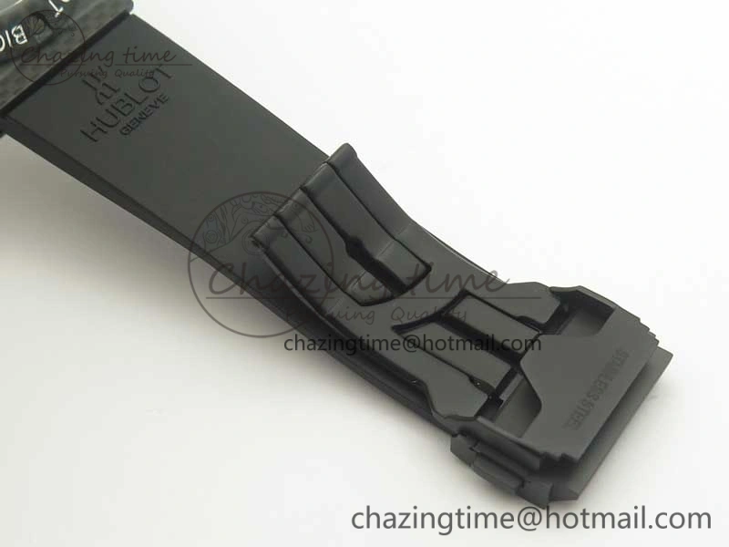 Big Bang 44mm Full Carbon Fiber 3AF Skeleton Dial on Black Rubber Strap HUB Sophisticated 6893