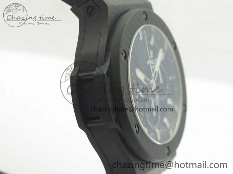 Big Bang 44mm Full Carbon Fiber 3AF Skeleton Dial on Black Rubber Strap HUB Sophisticated 6893