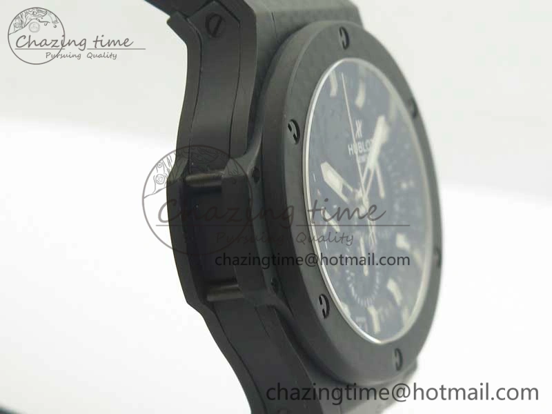 Big Bang 44mm Full Carbon Fiber 3AF Skeleton Dial on Black Rubber Strap HUB Sophisticated 6893
