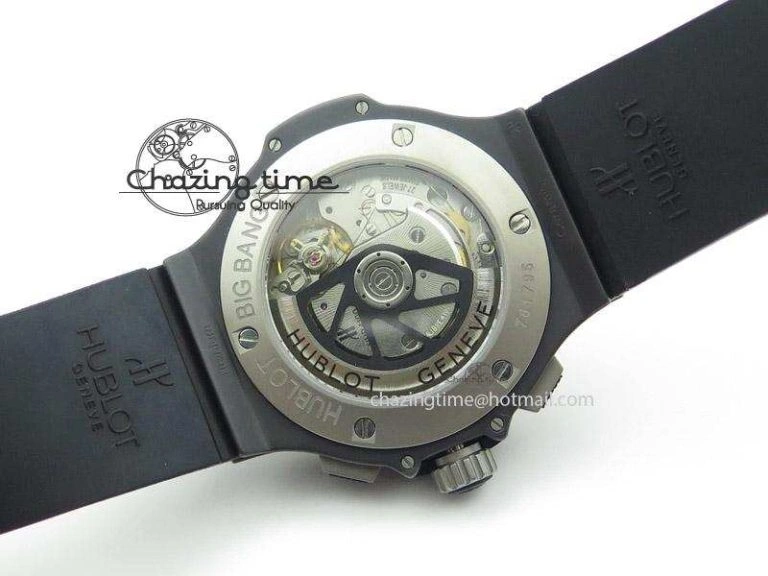 Big Bang 44mm Full Ceramic Evolution Ice Bang on Rubber Strap Youthful 6976