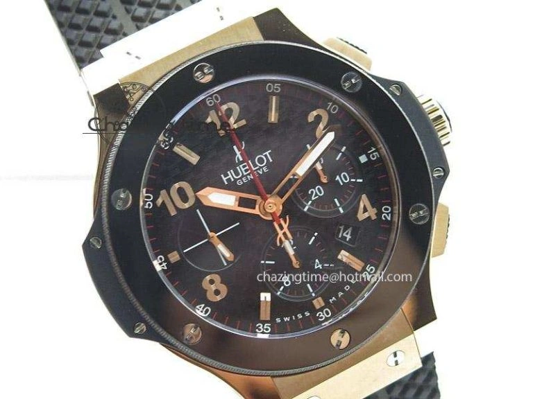 Big Bang 44mm RG Black Dial & Bezel on Black Rubber Strap Colorful 6978