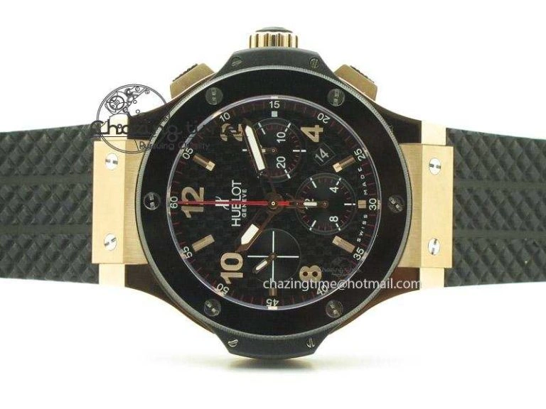 Big Bang 44mm RG Black Dial & Bezel on Black Rubber Strap Colorful 6978