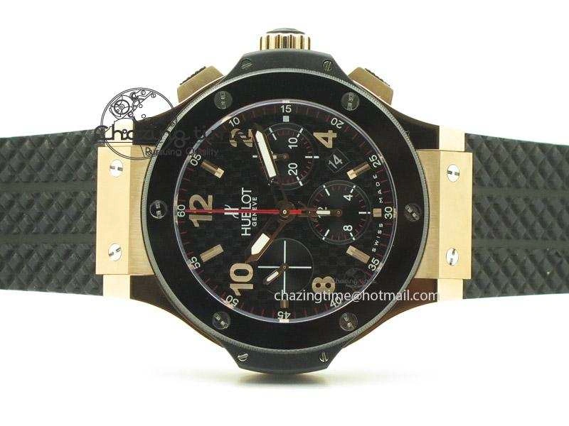 Big Bang 44mm RG Black Dial & Bezel on Black Rubber Strap Colorful 6978