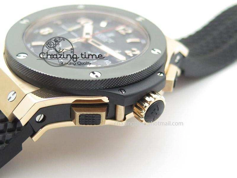 Big Bang 44mm RG Black Dial & Bezel on Black Rubber Strap Colorful 6978