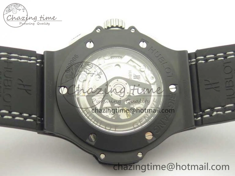 Big Bang 44mm Real Ceramic V6 1:1 Best Edition Blue Dial on Blue Gummy Strap HUB Packable 6857