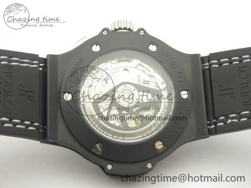 Big Bang 44mm Real Ceramic V6 1:1 Best Edition Blue Dial on Blue Gummy Strap HUB Packable 6857