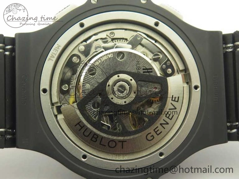 Big Bang 44mm Real Ceramic V6 1:1 Best Edition Blue Dial on Blue Gummy Strap HUB Packable 6857