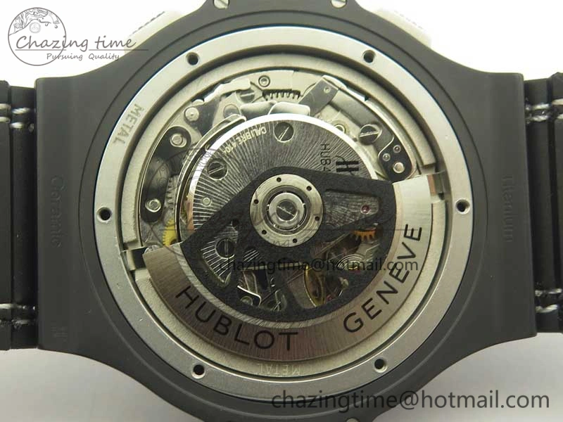 Big Bang 44mm Real Ceramic V6 1:1 Best Edition Blue Dial on Blue Gummy Strap HUB Packable 6857
