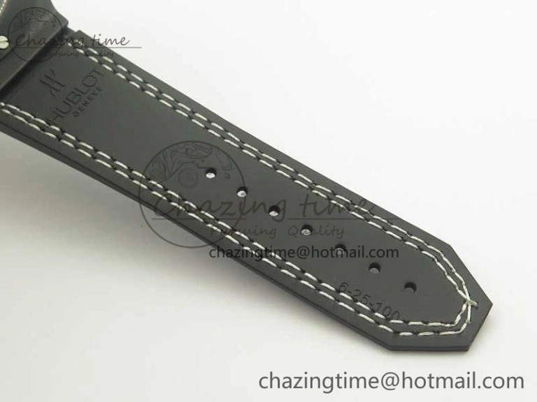 Big Bang 44mm Real Ceramic V6 1:1 Best Edition Blue Dial on Blue Gummy Strap HUB Packable 6857