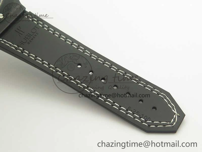 Big Bang 44mm Real Ceramic V6 1:1 Best Edition Blue Dial on Blue Gummy Strap HUB Packable 6857