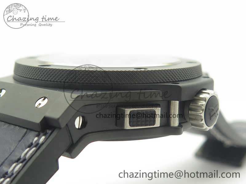 Big Bang 44mm Real Ceramic V6 1:1 Best Edition Blue Dial on Blue Gummy Strap HUB Packable 6857