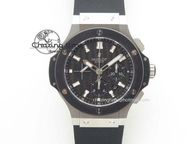 Packable Big Bang 44mm Steel Ceramic 2011 on Black Rubber Strap 6974