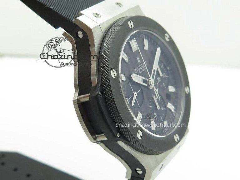 Packable Big Bang 44mm Steel Ceramic 2011 on Black Rubber Strap 6974
