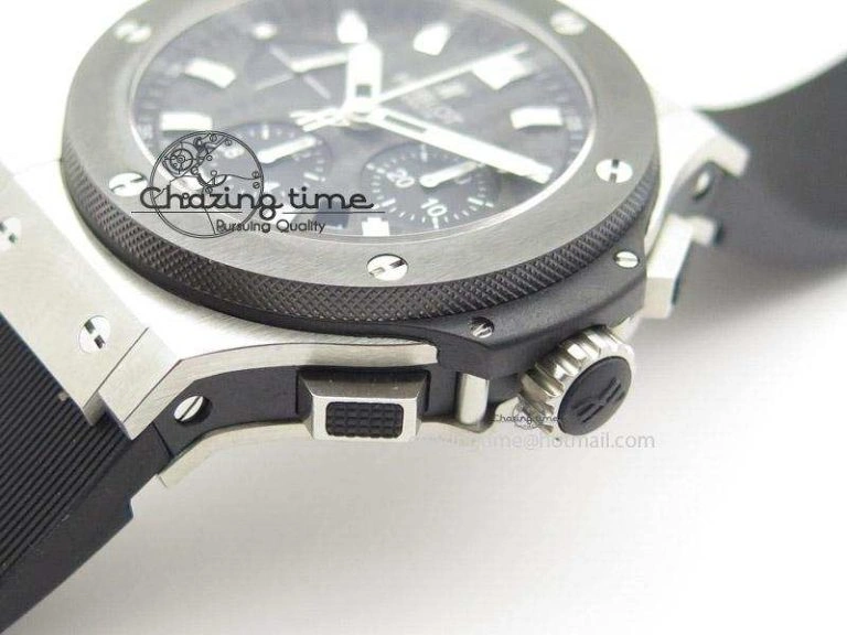 Packable Big Bang 44mm Steel Ceramic 2011 on Black Rubber Strap 6974