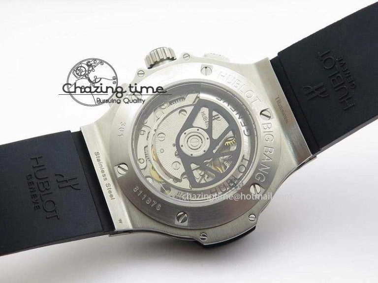 Packable Big Bang 44mm Steel Ceramic 2011 on Black Rubber Strap 6974