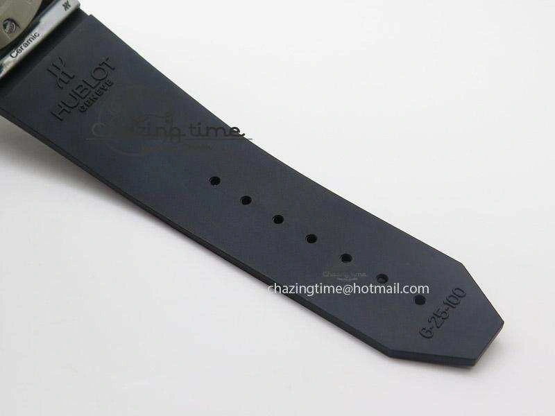 Fashionable Big Bang King 44mm Red Magic Black Dial On Black Rubber Strap A 6975