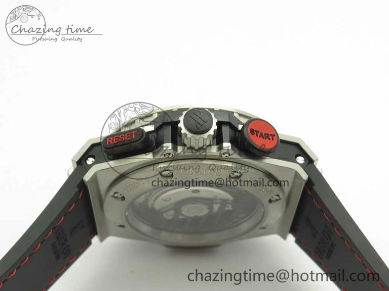 Unisex Big Bang King Power F1 SS Ceramic V6F 1:1 Best Edition Black Dial on Black Gummy Strap HUB 6856