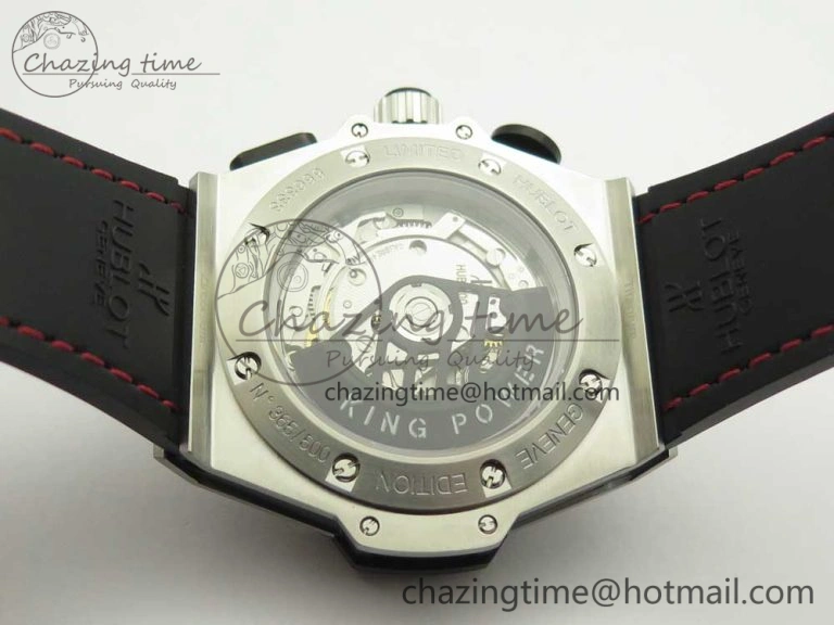 Unisex Big Bang King Power F1 SS Ceramic V6F 1:1 Best Edition Black Dial on Black Gummy Strap HUB 6856
