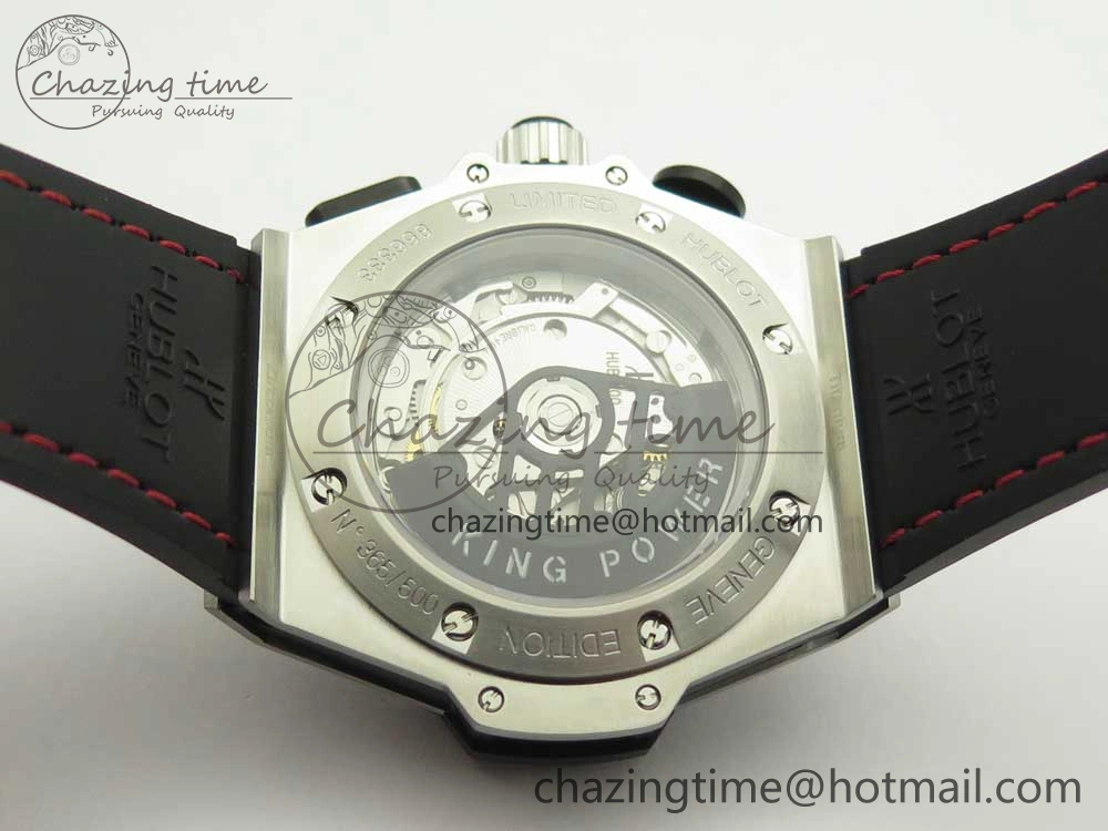 Unisex Big Bang King Power F1 SS Ceramic V6F 1:1 Best Edition Black Dial on Black Gummy Strap HUB 6856