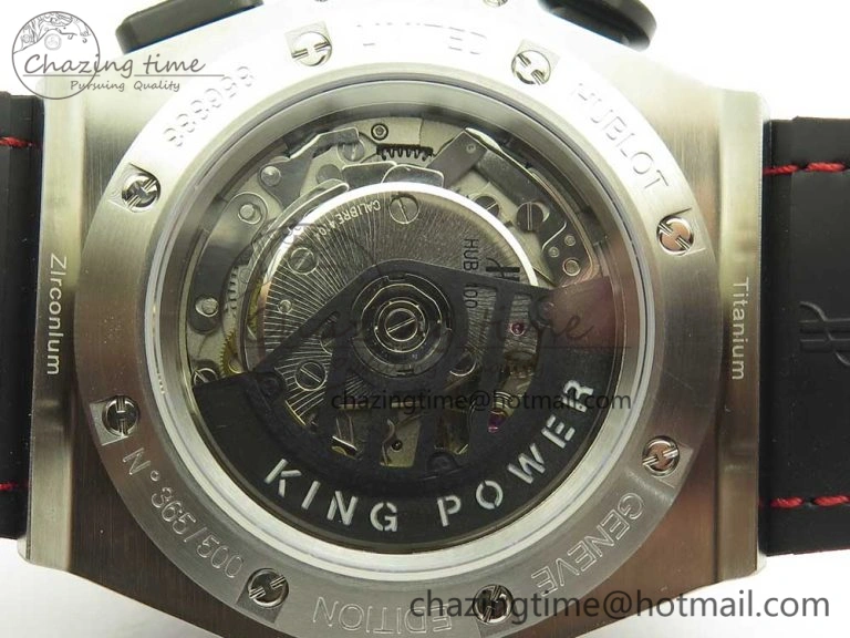 Unisex Big Bang King Power F1 SS Ceramic V6F 1:1 Best Edition Black Dial on Black Gummy Strap HUB 6856